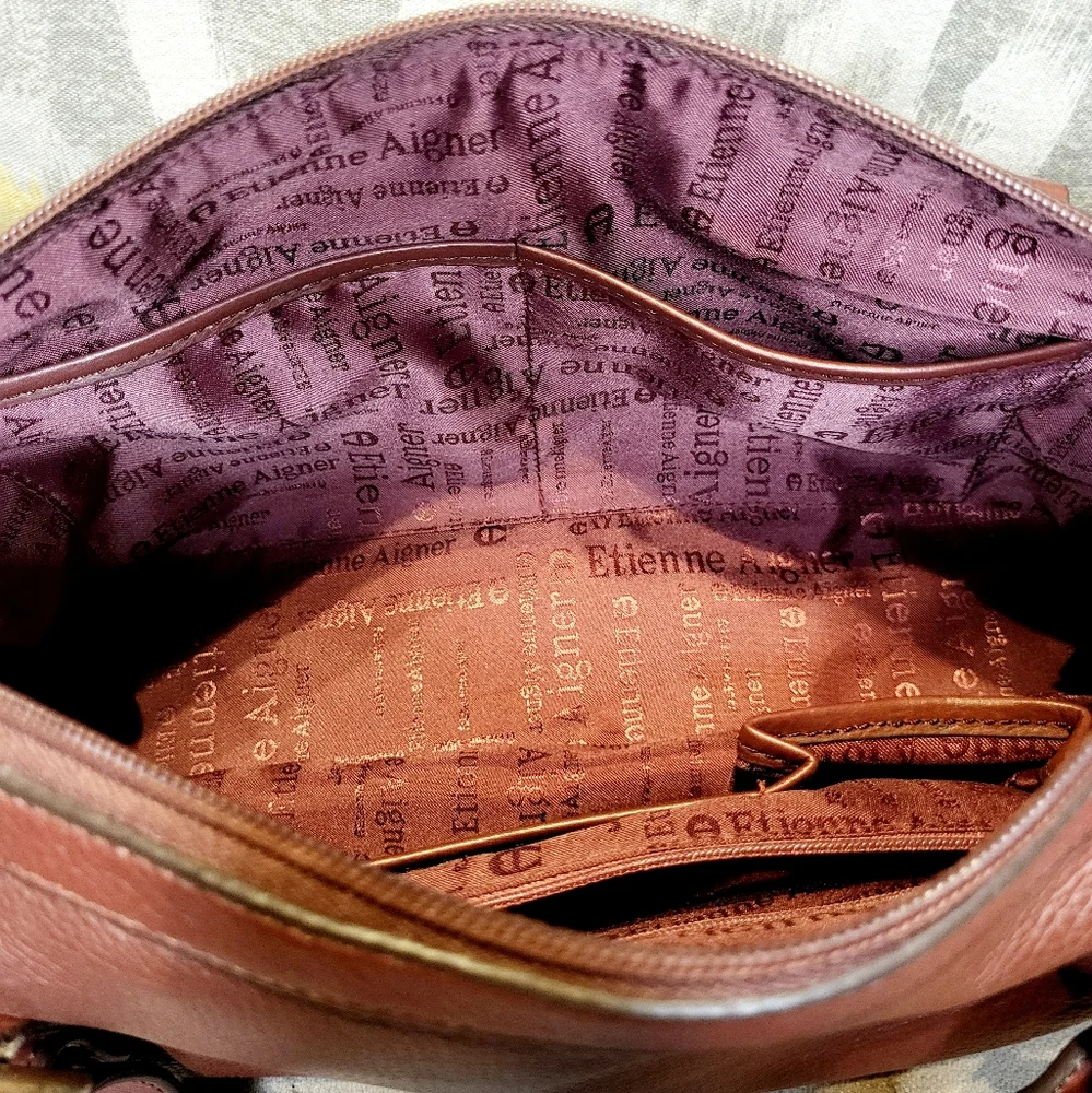 Vintage Etienne Aigner Leather Shoulder Bag - Picture 13 of 16